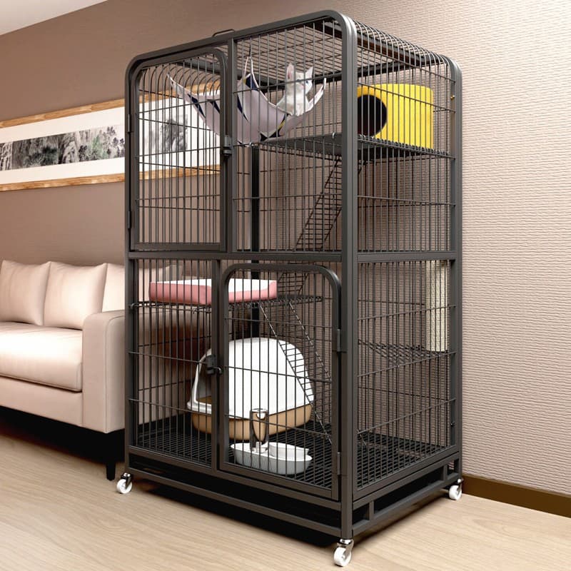Extra Large Cat Cage with Free Space, Three-Story Cat Villa for Home Use, Cat House, Cat Cabinet, Cat Bed, Cat Tree