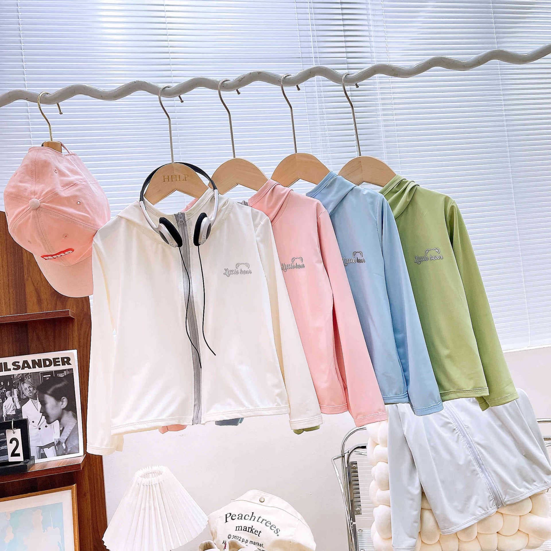 Children's Sun Protection Clothing Baby Summer Girls Lightweight Breathable Boys Anti-UV Skin Coat Kids Apparel Processing Customization