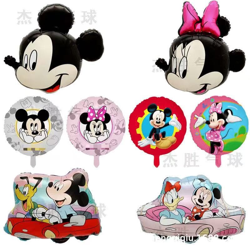 Cross-border new Mickey Mouse Mickey Minnie cartoon shape aluminum film balloon children's birthday holiday party decoration ball