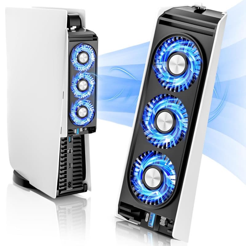 PS5 console cooling fan game console temperature control cooling fan PS5 radiator rear cooling cooling new style