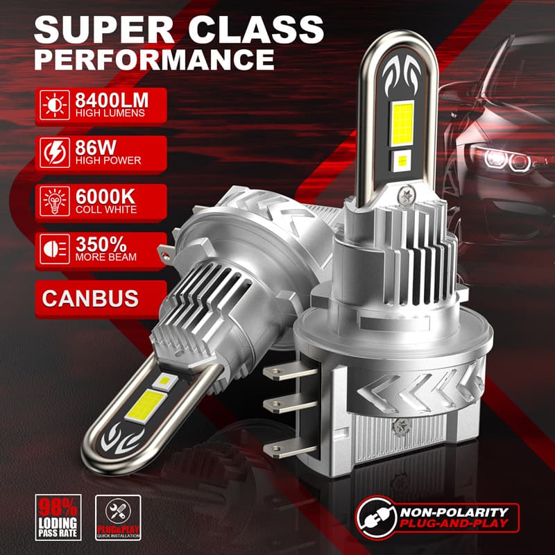 H15 45W Car LED Headlight H15 Decoding Headlight High Beam 1:1 Daytime Running Light High7 Mercedes LED Light High Brightness Car Light