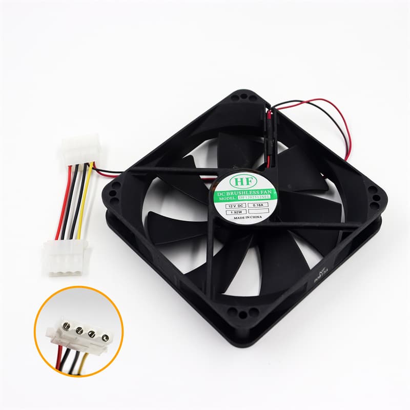 Wholesale 12cm Cooling Fan Single Sleeve Bearing Chassis Fan Large 4P 1225 Computer Cooling Fan
