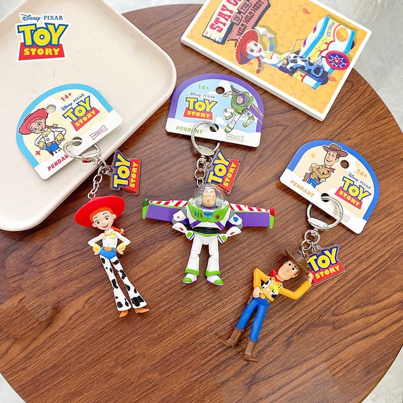 Official Disney Toy Story Keychain 2026 New Style Buzz Lightyear Bag Charm Mini Figure
