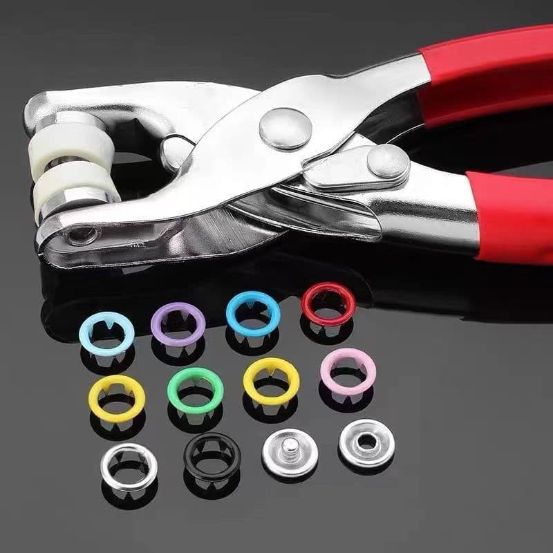 9.5mm Snap Fastener Hand Press Pliers Installation Tool, Children's Clothing Hidden Snap Buttons, Five-Claw Pliers