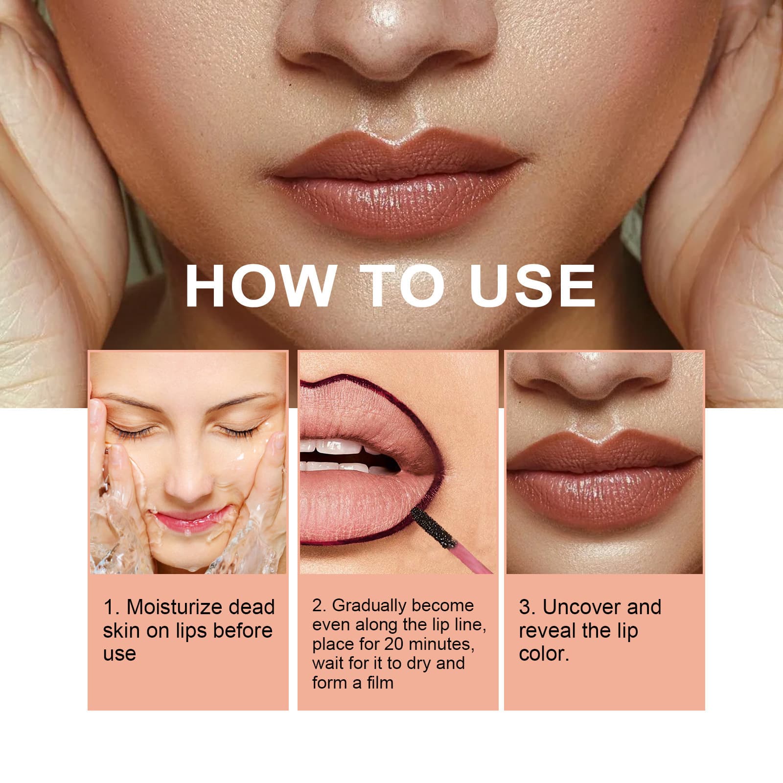 OUHOE Peel-off Lip Liner - Moisturizing Lip Contour Pencil for Natural Color and Defined Lips