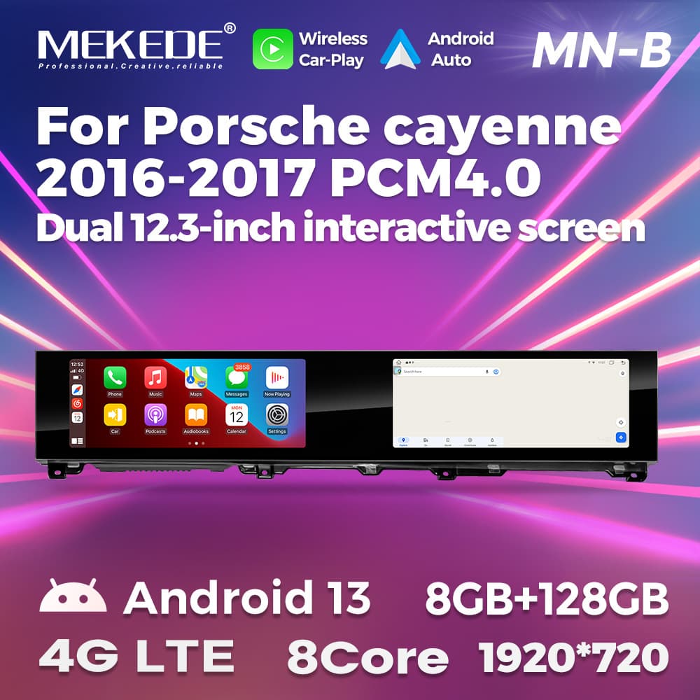 Suitable for Porsche Cayenne pcm3.1 4.0 Porsche Cayenne smart Android central control dual screen