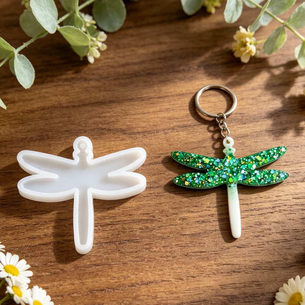 3128 Dragonfly Keychain Mold Silicone Mold Decoration DIY Silicone Mold