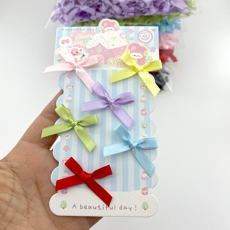 Spot wholesale 3-point single-sided polyester belt with machine-made bow, underwear, bra gift box, hand-checked packaging ins