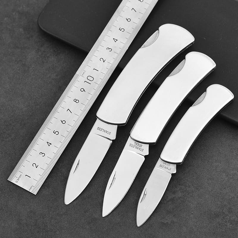 Factory wholesale outdoor multi-functional folding knife, wilderness survival sharp portable knife, stainless steel fruit knife