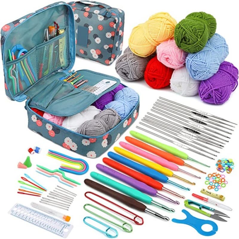 Amazon Beginner Crochet Kit 103-Piece Crochet Starter Kit for Beginners Crochet Set with Crochet Accessories and