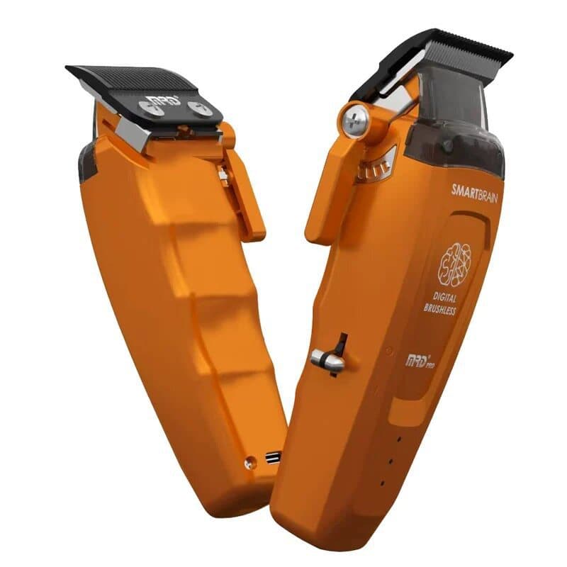 Orange Moda Electric Hair Clipper, Brain Pattern Main Push, Carving Clipper, Oil Head Trimmer, Professional Electric Hairdressing Tool for Barbershops