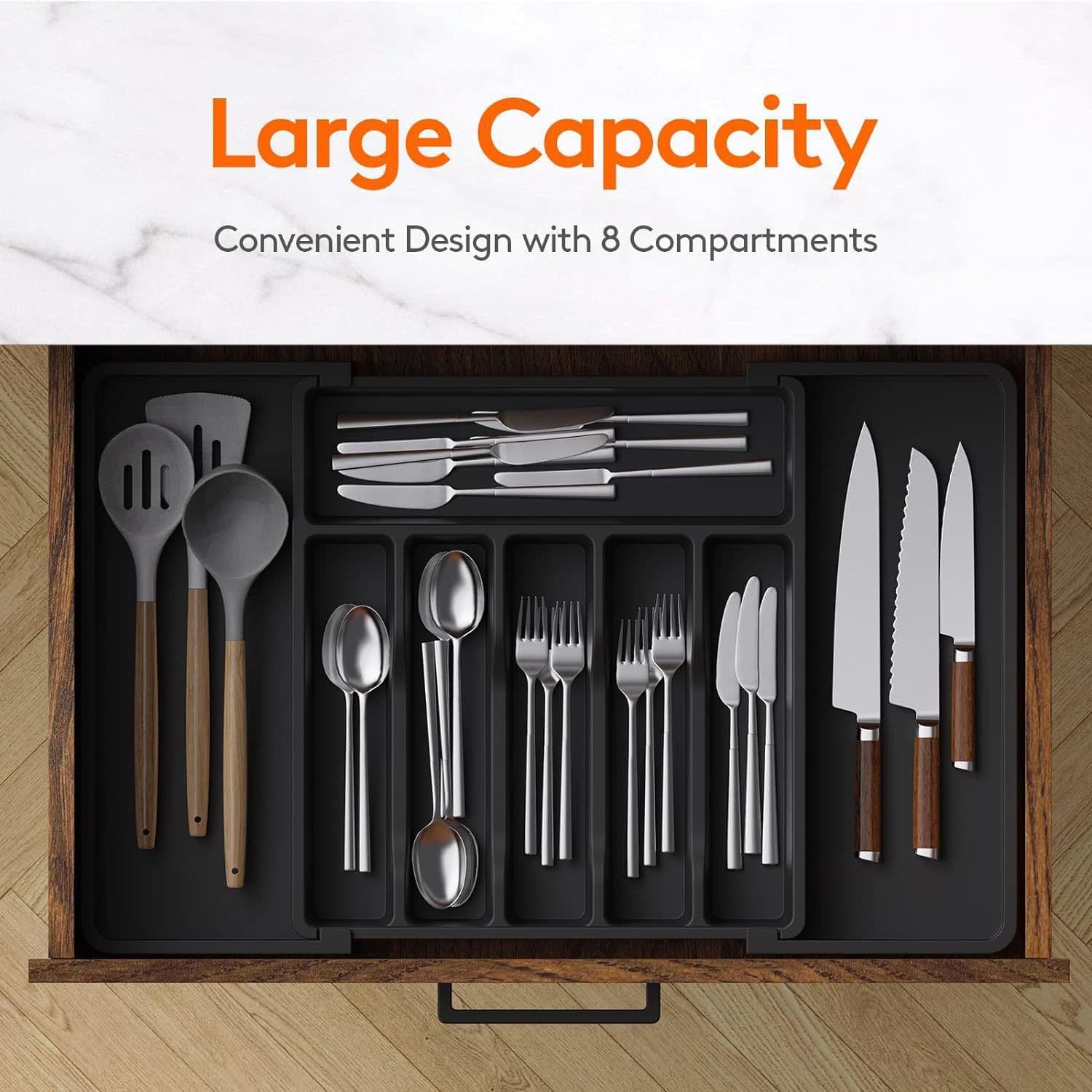 New Expandable Cutlery Tray for Drawer Storage - Cross-Border Style