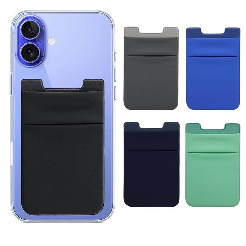 Export Universal Lycra Phone Self-Adhesive Card Holder, Stretch Fabric Phone Sticker, Ultra-Thin Portable Phone Card Pouch