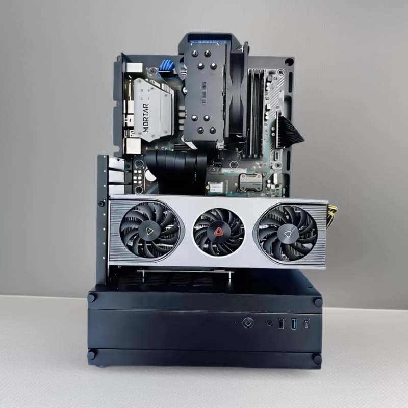 Open Frame Chassis 240/360 Liquid Cooling Air Cooling Rack ATX/MATX Vertical GPU Desktop Mini Case