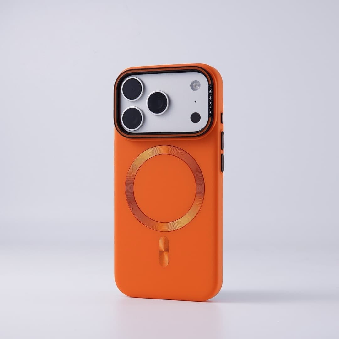 Cross-border Compatible with iPhone 17 Pro Max Solid Color Skin-Feel Magnetic Phone Case Apple 16 Full Coverage Drop-Resistant Protective Cover