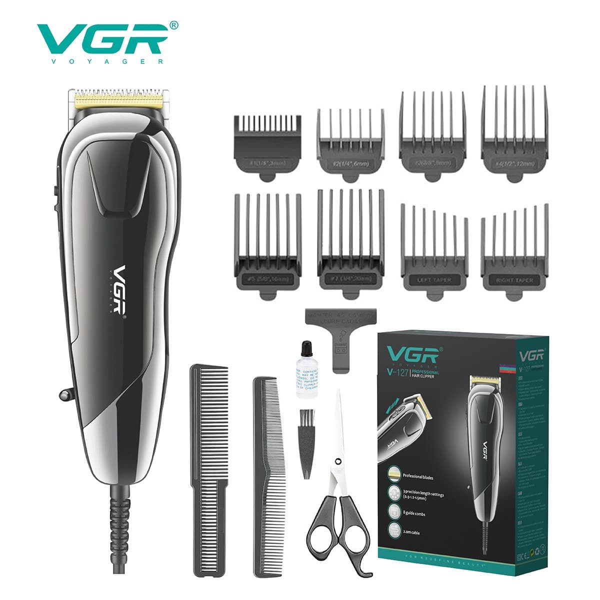 VGR127 New Cross-Border Electric High-Power Hair Clipper Home Electric Trimmer Barber Professional Hair Clipper