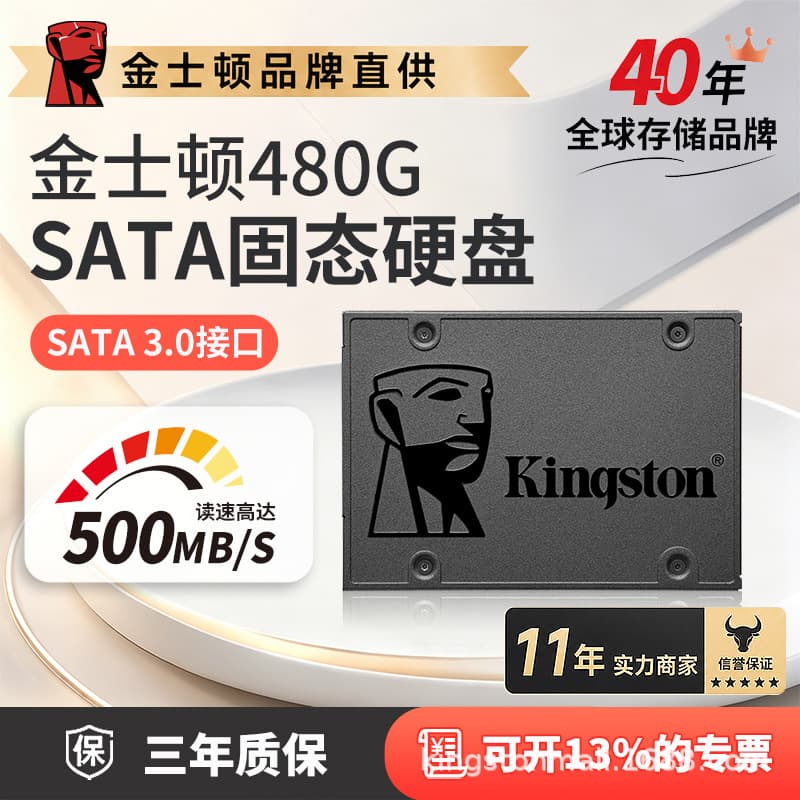 Kingston A400 480GB SSD Solid State Drive for Laptop and Desktop Computer SATA Interface 2.5 Inch