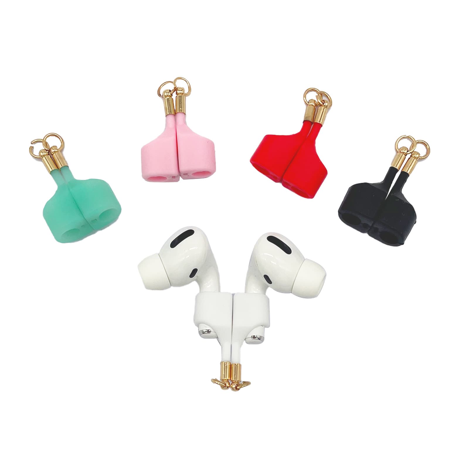 Suitable for Airpods Bluetooth headset anti-lost device, Apple headset universal silicone magnetic anti-lost device wholesale