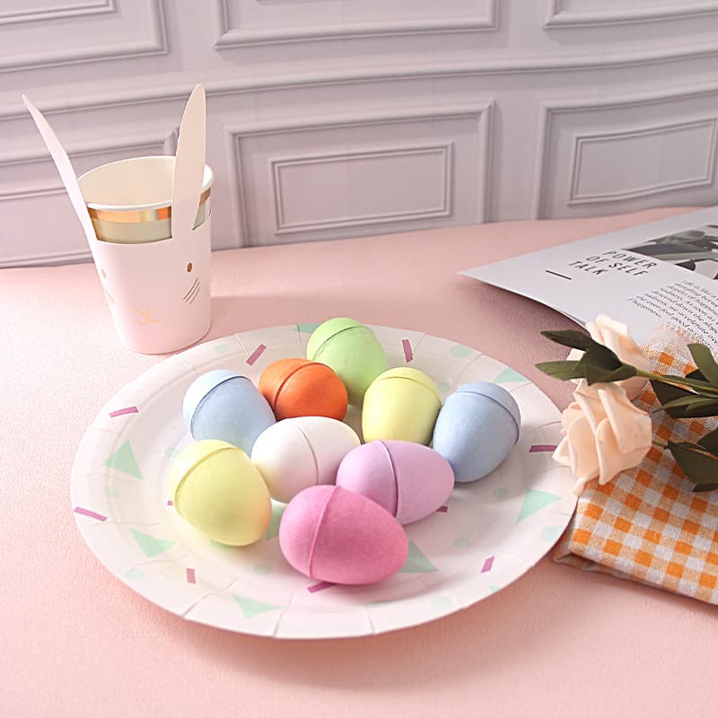 5.4cm Biodegradable Easter, Halloween, Christmas Pulp DIY Children's Eggs, FSC Certified Manufacturer