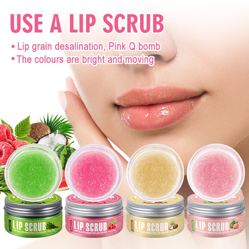 For Cross-border Only Fruity Lip Scrub Exfoliating Moisturizing Nourishing Care Lip Balm Foreign Trade