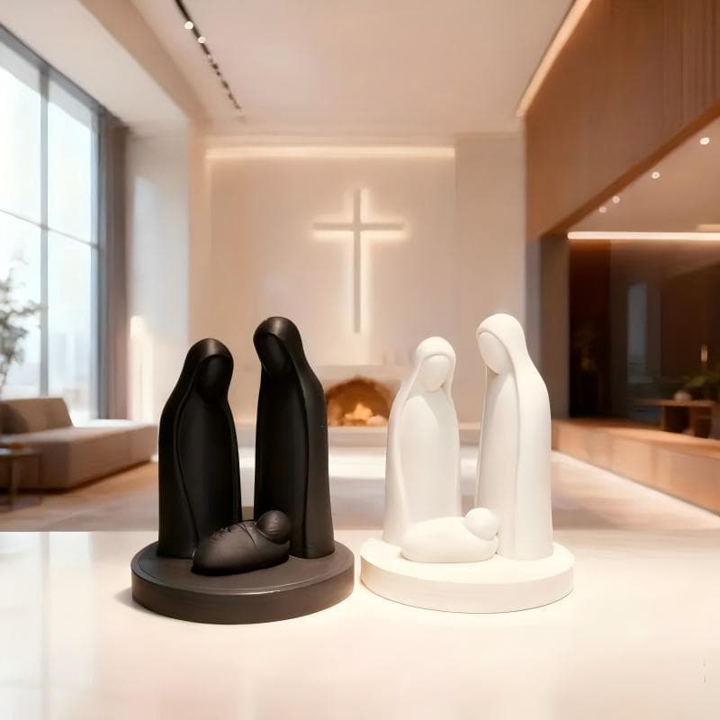 Cross-border Holy Family Nativity Scene with Mary and Joseph Christmas Altar Tabletop Decoration