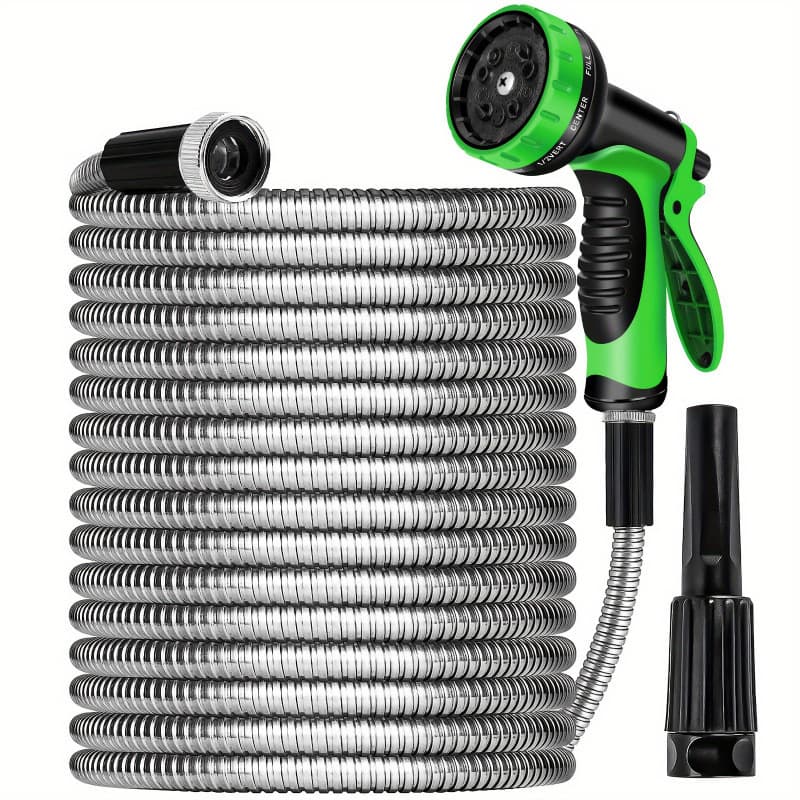 2026 New Cross-border Drop Shipping 25/50/75/100/150 Feet Stainless Steel Garden Hose 10 Cross-border