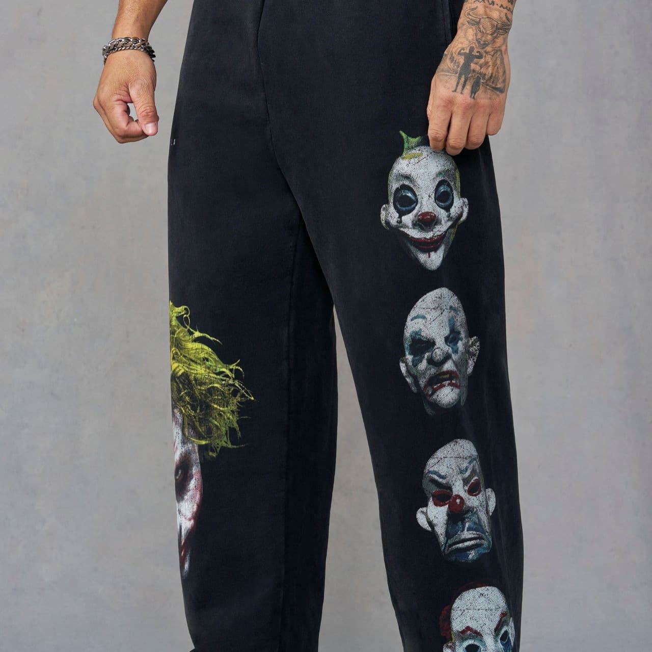 YOUNGLA co-branded Batman sweatpants sports cotton printed casual straight trousers sports men's casual pants