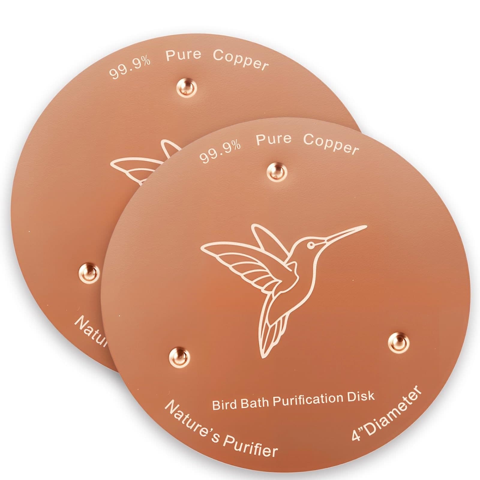 New Amazon Cross-Border Product Bird Bath Disk Copper Birdbath Cleaner Solid Copper Round Tray