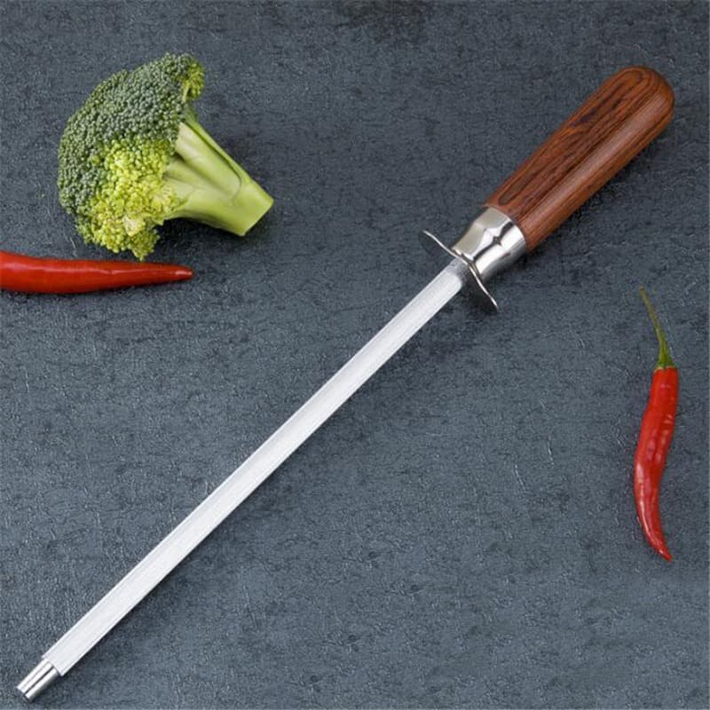 Stainless Steel Handle Ultra-Fine Sharpening Rod for Kitchen Knives, High Carbon Steel Sharpening Rod, Manual Sharpening Stone, Kitchen Tool