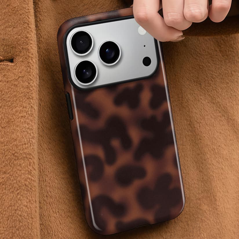 Amazon Best Seller Tortoiseshell Phone Case for iPhone 17 Series New Amber Two-Layer Film Case Anti-Drop 16