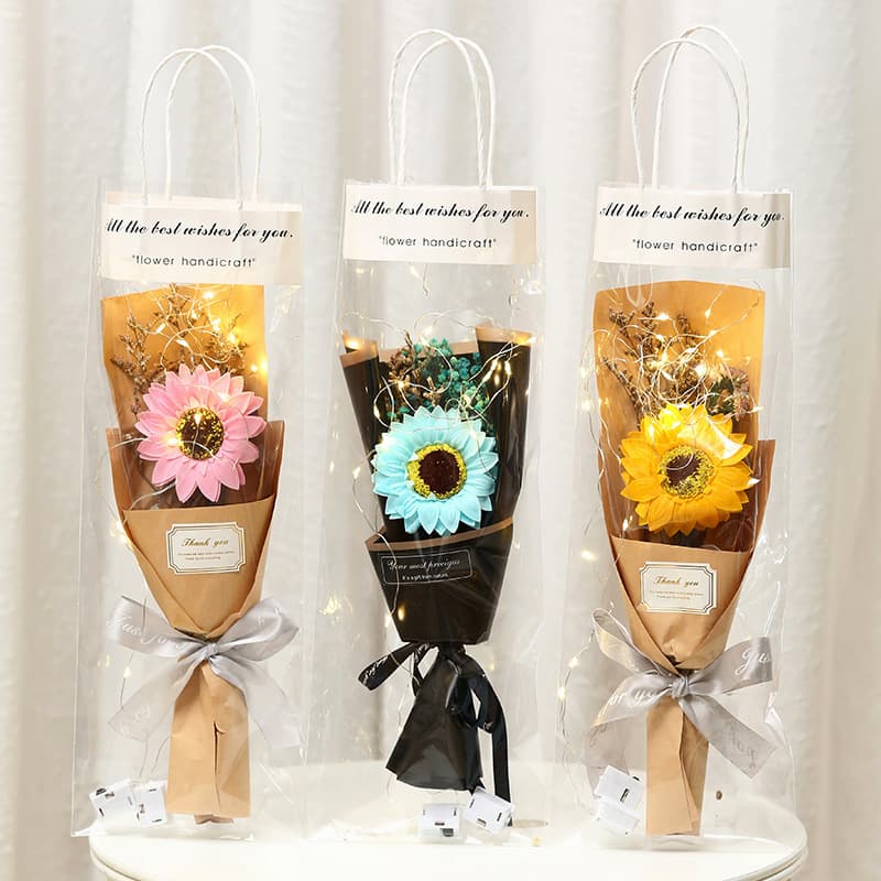 Teacher's Day gifts for teachers manufacturer wholesale soap flower bouquet sunflower practical creative gift event stall