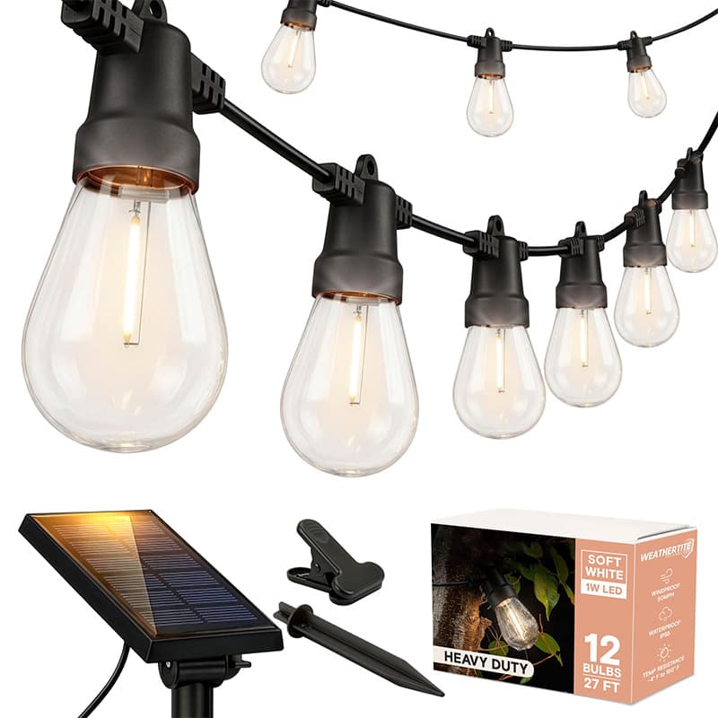 Cross-border S14 solar light string outdoor waterproof camping atmosphere light courtyard festival decoration solar light string