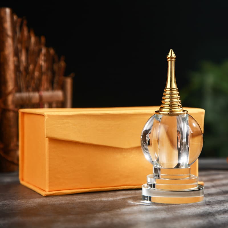 Crystal Reliquary Stupa Buddhist Supplies Factory Direct Supply Shrine Offering Tools Sealed Storing Ambrosia Pills