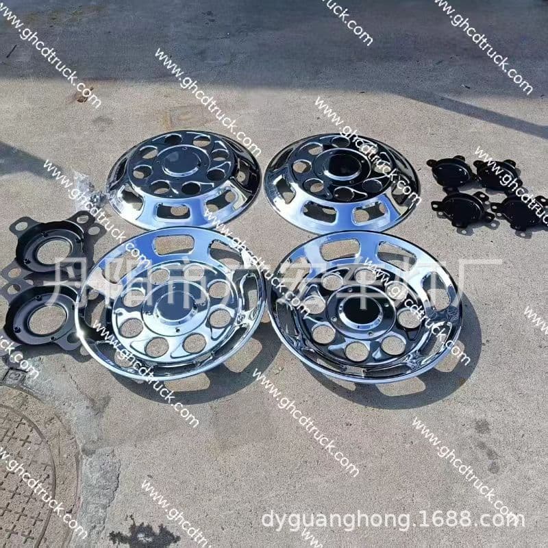 GHCD 8 hole 22.5 inch truck chrome metal hub caps for Nissan CD4/UD QUON
