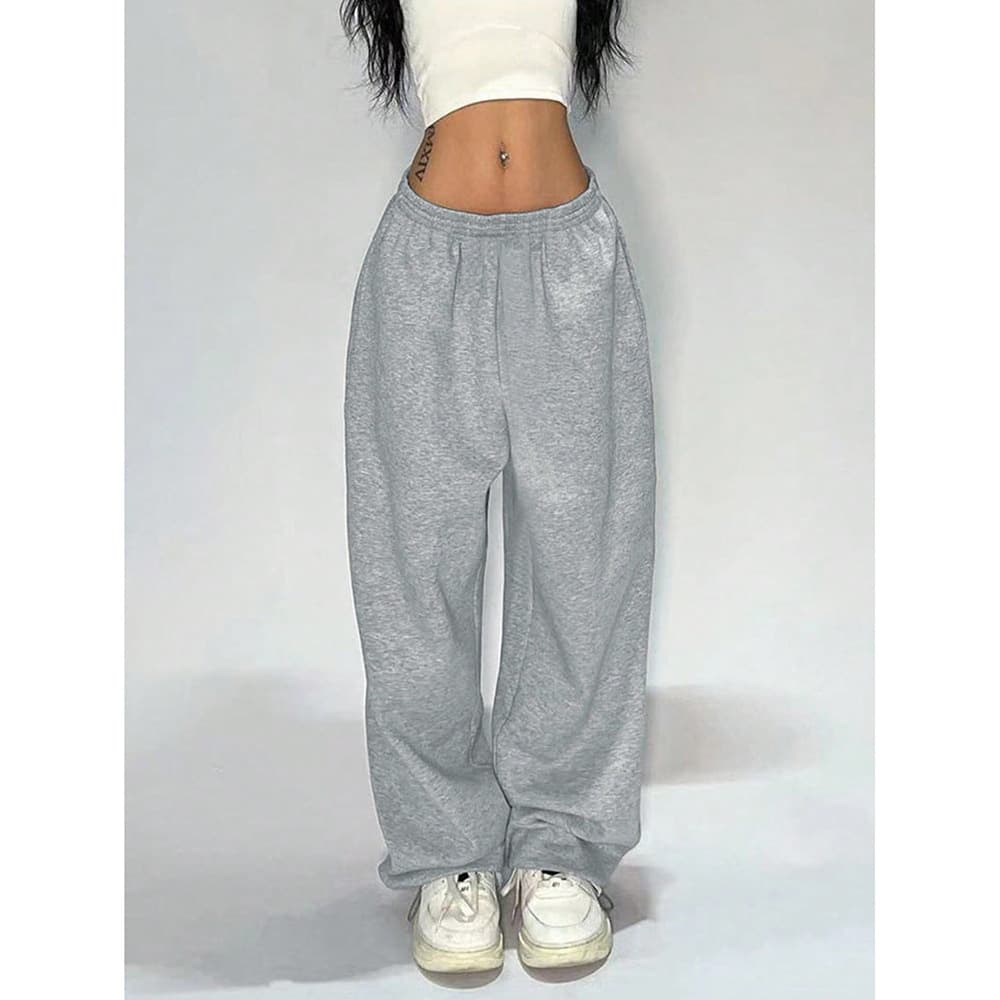 Retro American Casual Pants Women's Hip Hop Jazz Dance Sports Sweatpants Loose Wide Leg Long Trousers Wholesale Polyester