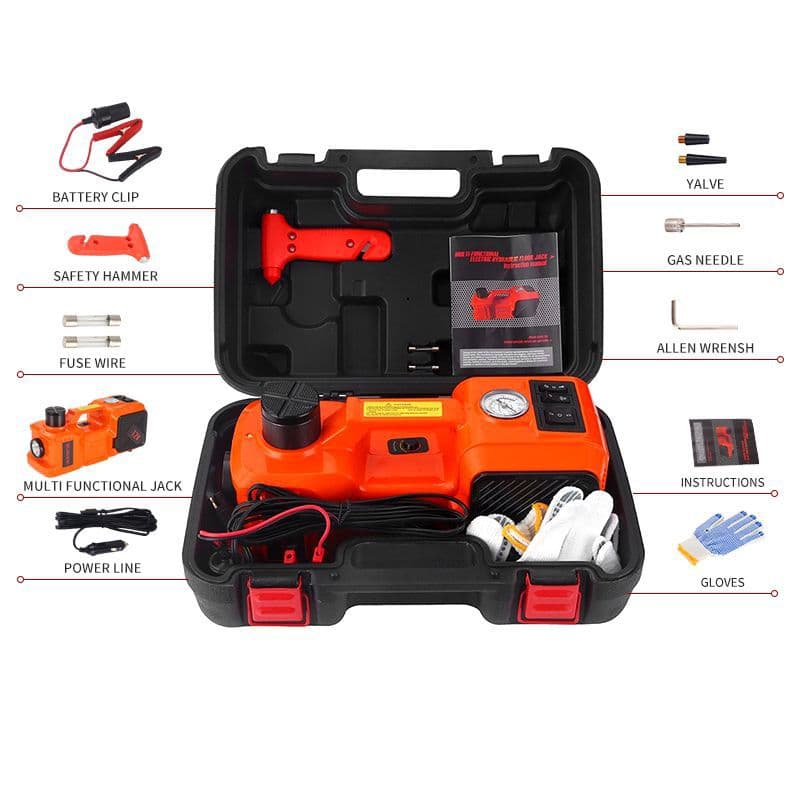 Cross-border Hot Sale 5-Ton Electric Hydraulic Jack Travel Essential Tire Change Tool Efficient Hydraulic Lifting