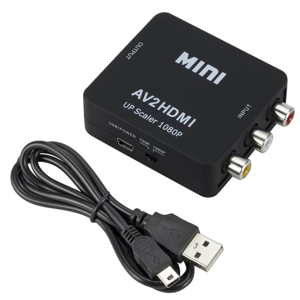 Factory Supply AV to HDMI Converter Mini AV to HDMI HD Video Converter Av2HDMI