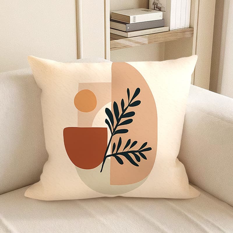 Creative Throw Pillow for Sofa Living Room Decorative Cushion Cover Small Fresh Floral Pattern Window Seat Cushion Bed Sofa Backrest Pad