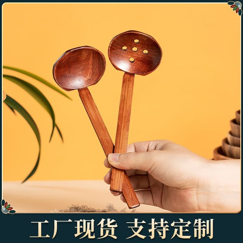 Ajisen ramen spoon wooden tortoise shell spoon turtle back colander hot pot spoon ramen spoon spicy hot Japanese wooden spoon