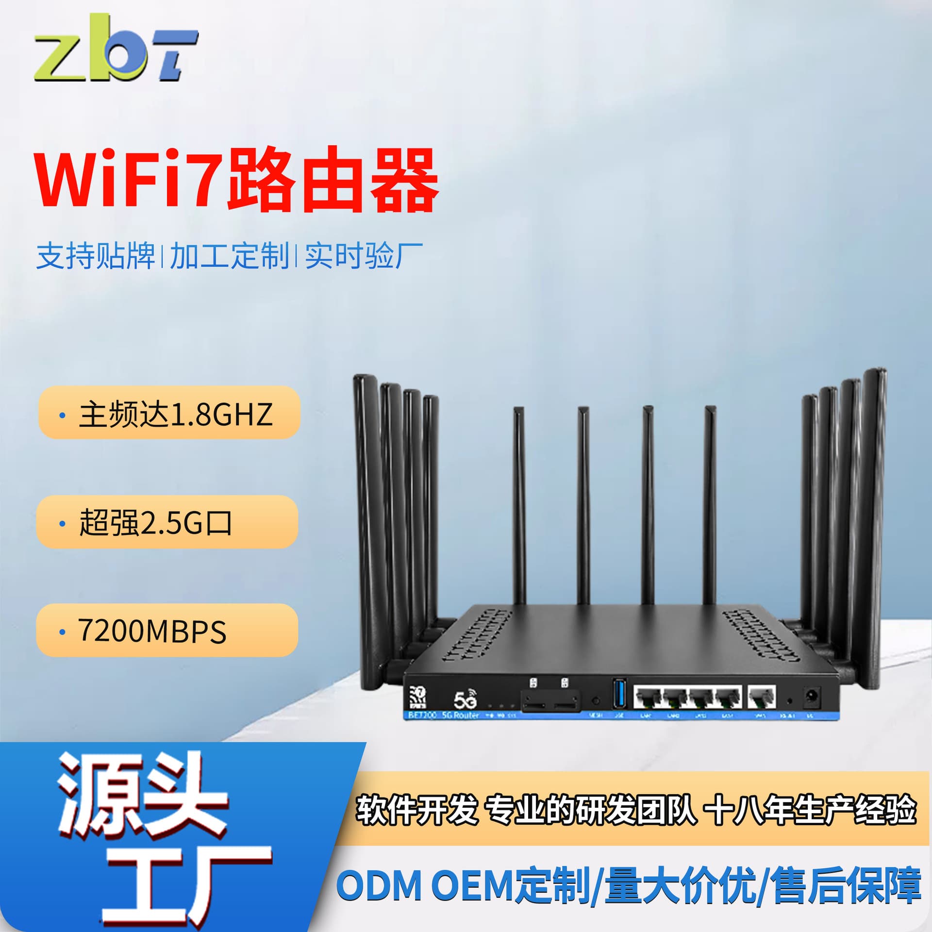 ZBT Router WiFi7 High-Speed Gigabit Dual SIM 5G Mobile Wireless Router Wall Penetration Manufacturer