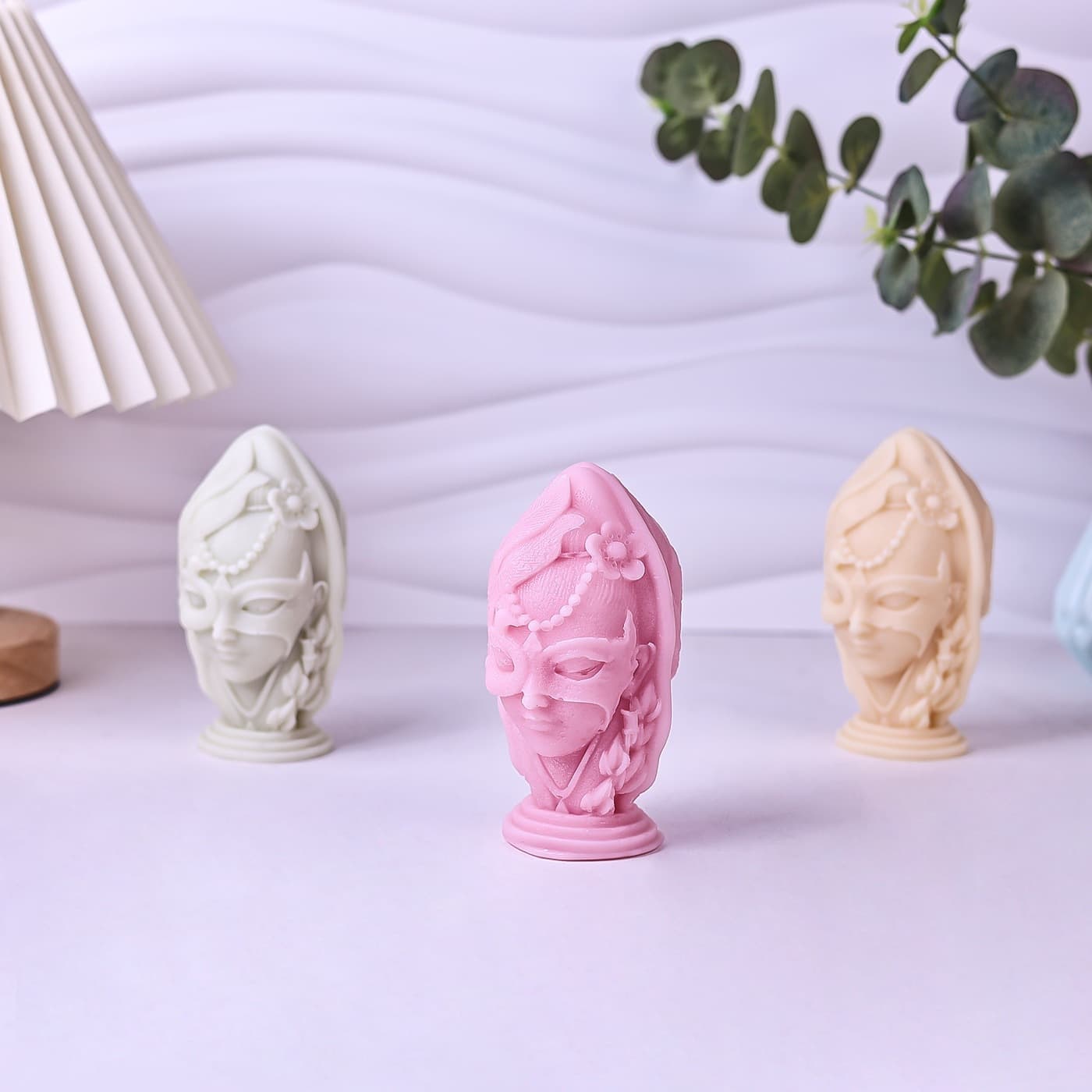 3D Face Western Beauty Head Candle Silicone Mold Aromatherapy Candle Art Plaster Decoration Cake Mold