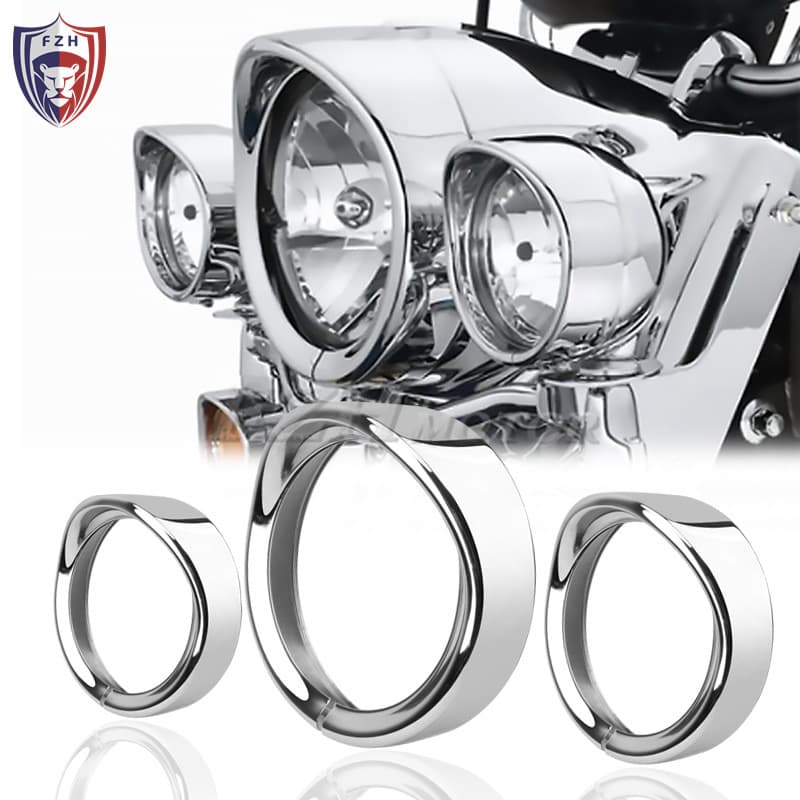 Harley Motorcycle 7-Inch Headlight 4.5-Inch Fog Light Visor Lamp Cover Protector Front Headlight Decorative Ring