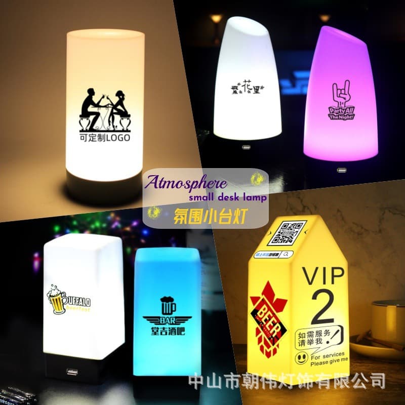 LED Rechargeable Bar Counter Lamp Creative Nightclub Cafe KTV Decorative Candle Bar Lamp Table Night Light