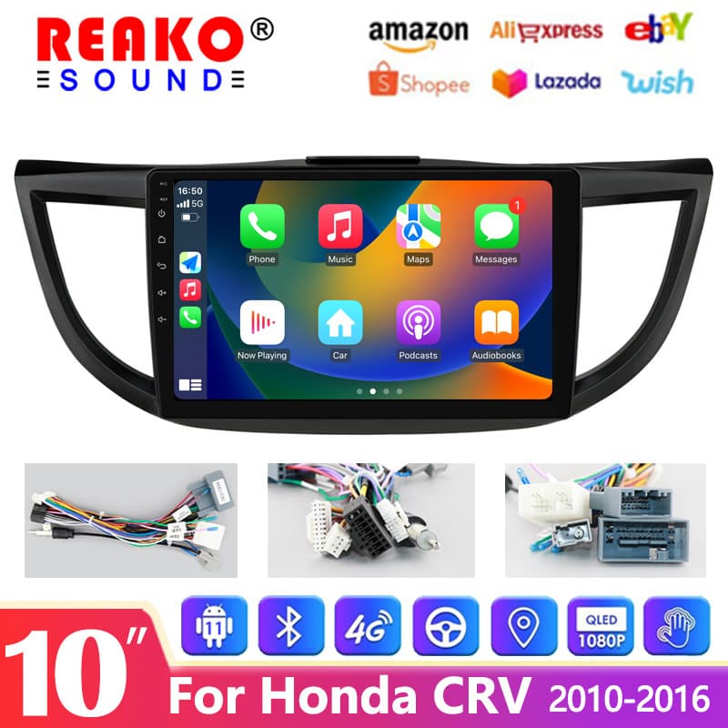10-inch Android 4G8 core car navigation, suitable for 12-16 years Honda CRV car center control large screen display