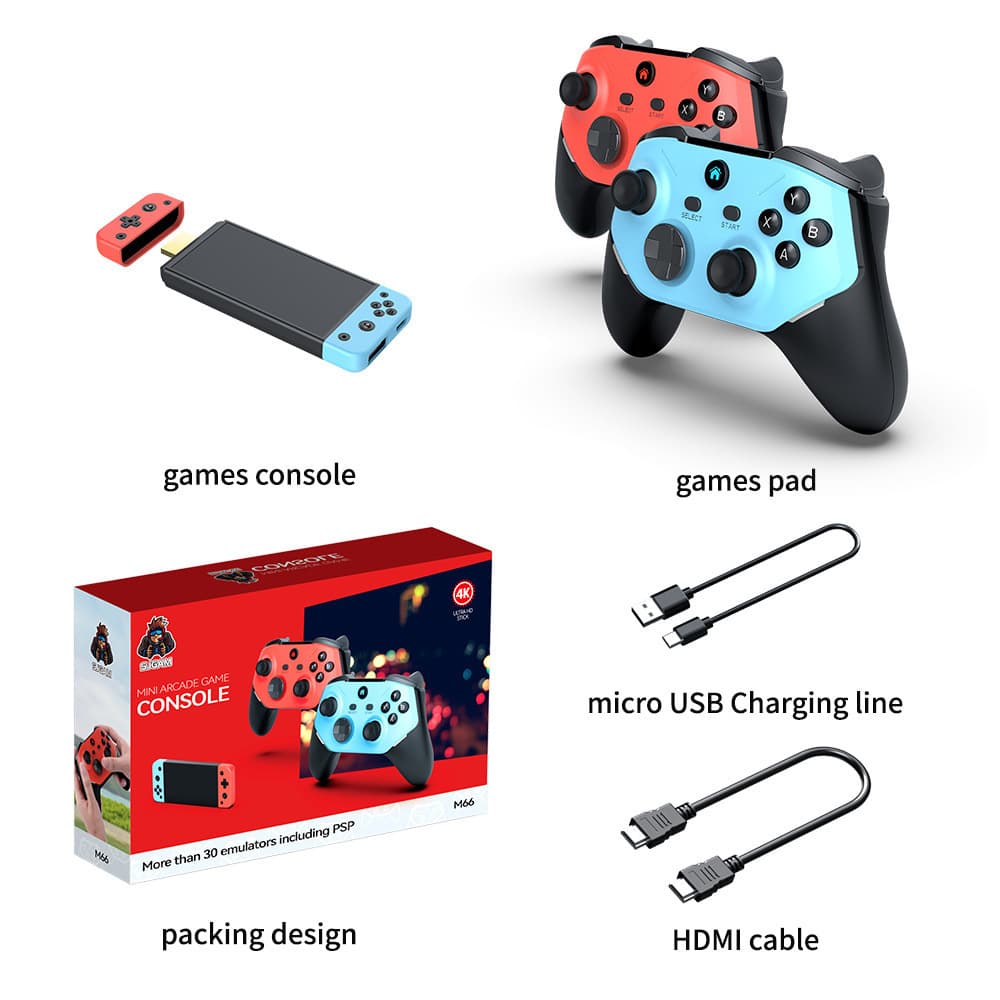 New M66 TV Game Console Large 3D Arcade PSP PS1 HD 4K God of War In Stock