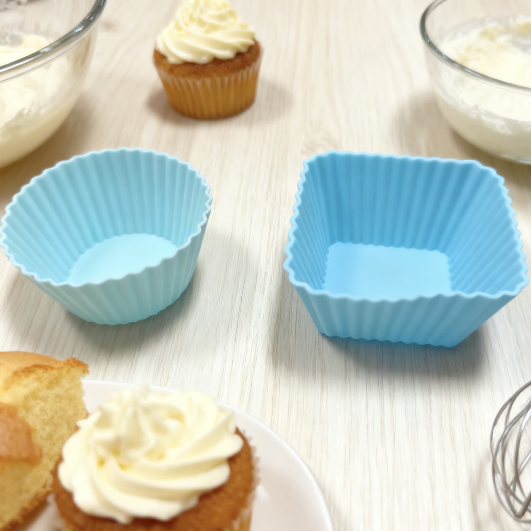 Silicone square round heart-shaped muffin cup single-hole silicone cake mold handmade pudding tart mold soft silicone mold