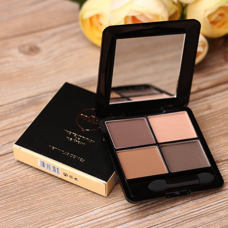 Mi Xiu's four-color eye shadow powder palette is completely matte, earth-colored coffee nude makeup, and can be used as blush, eyebrow powder, and highlight powder.