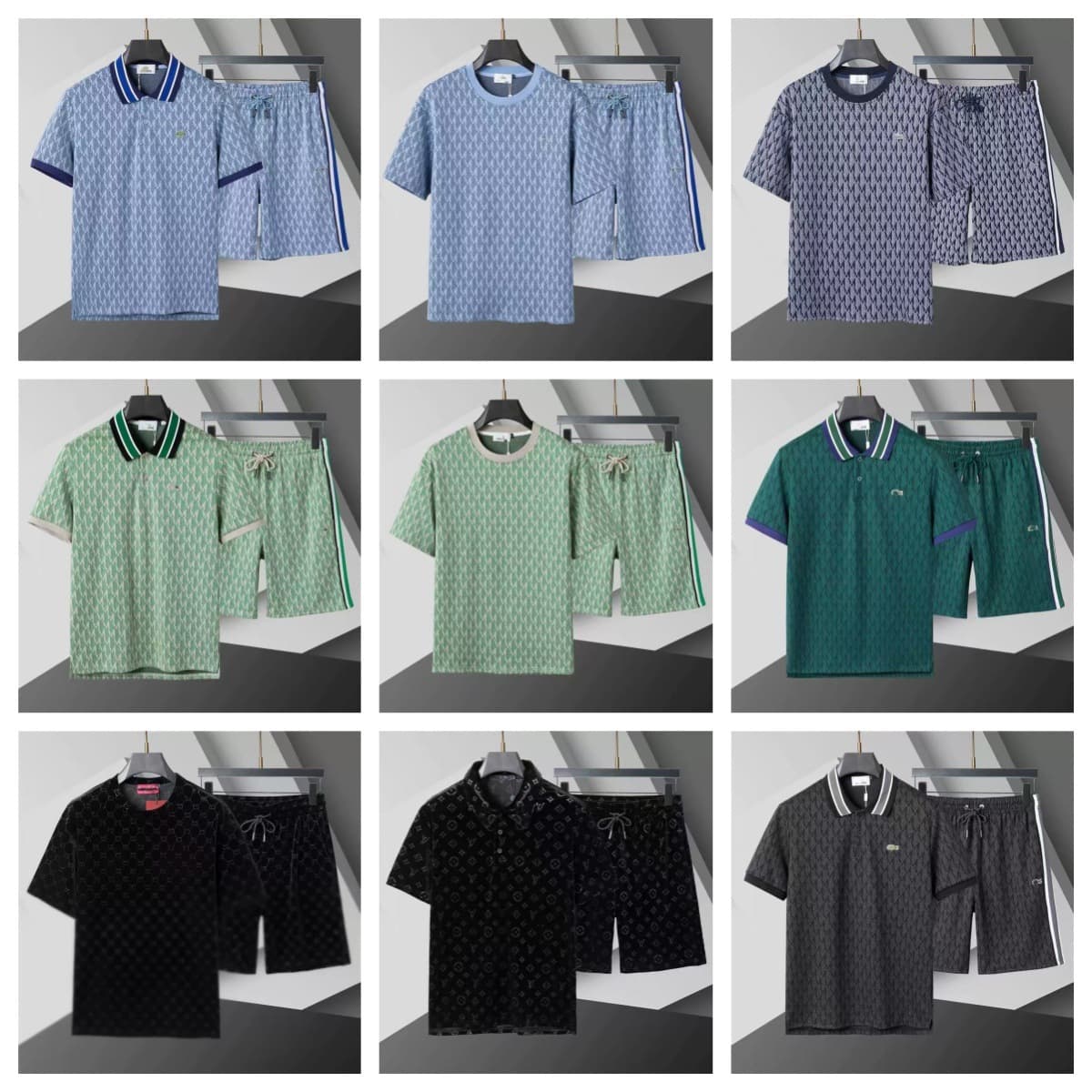 High-Quality Cross-Border Summer Short-Sleeve Lapel Set, European and American Trending Fashion Casual for Men and Women