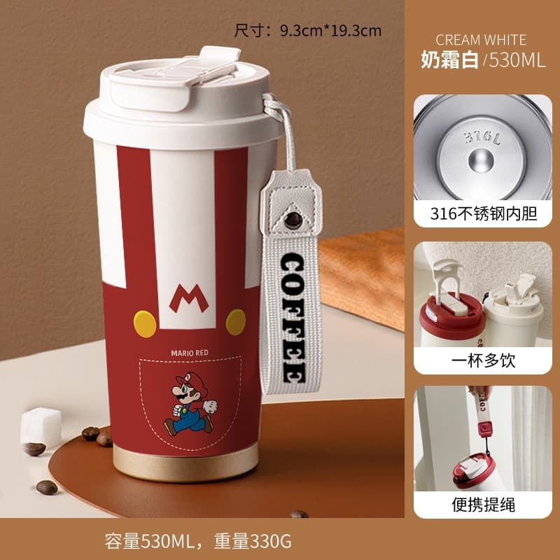 Mario 316 Coffee Mug Insulated Tumbler Water Cup Engraved Gift Custom Text Cup High Aesthetic Niche