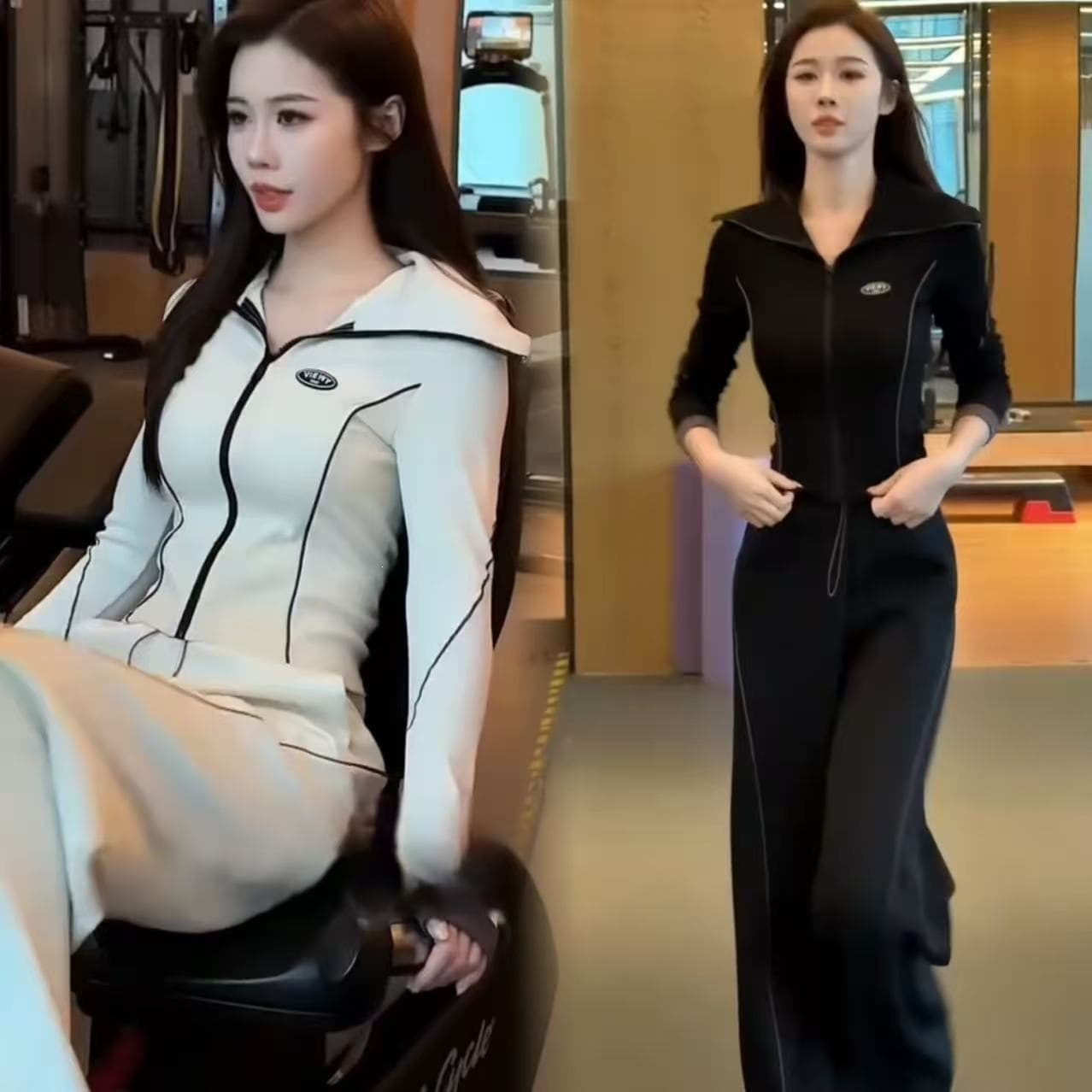 In Stock Casual Sportswear Set for Women, Spring 2026 New High-End European Trendy Top Wide-Leg Pants Two-Piece Set